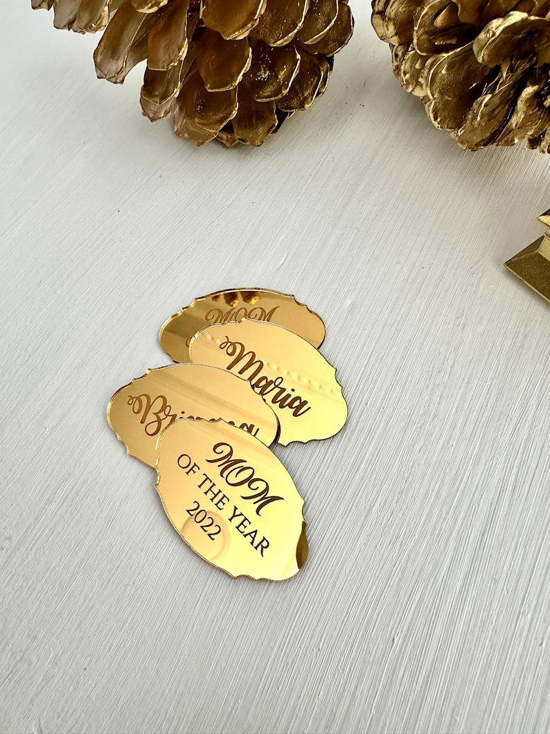 Baroque Mirror Acrylic Tags