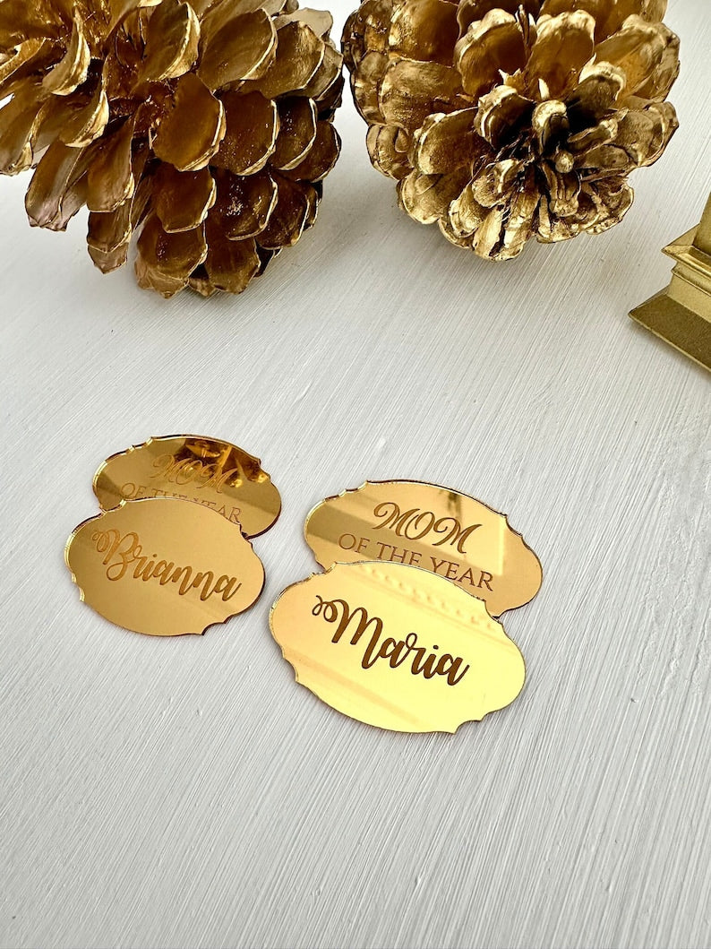 Baroque Mirror Acrylic Tags