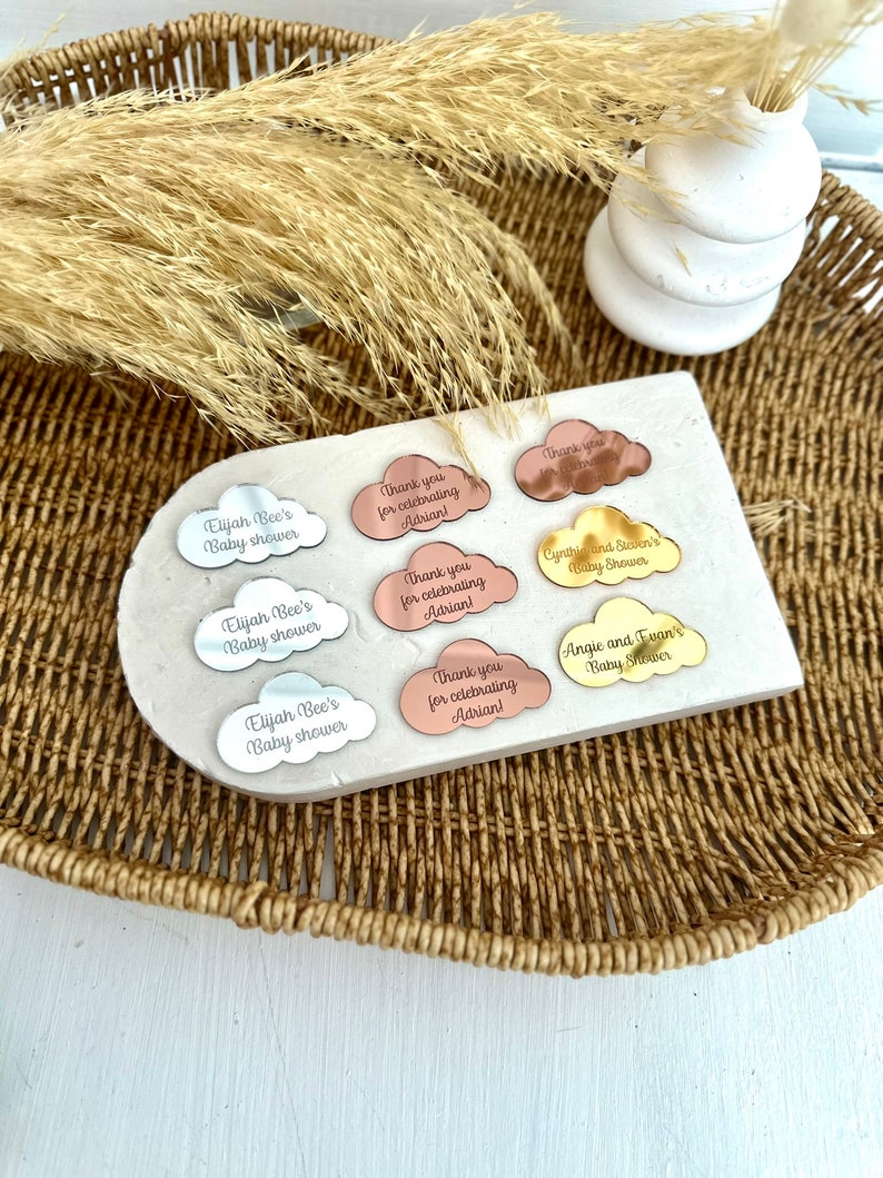 Cloud Acrylic Mirror Tags
