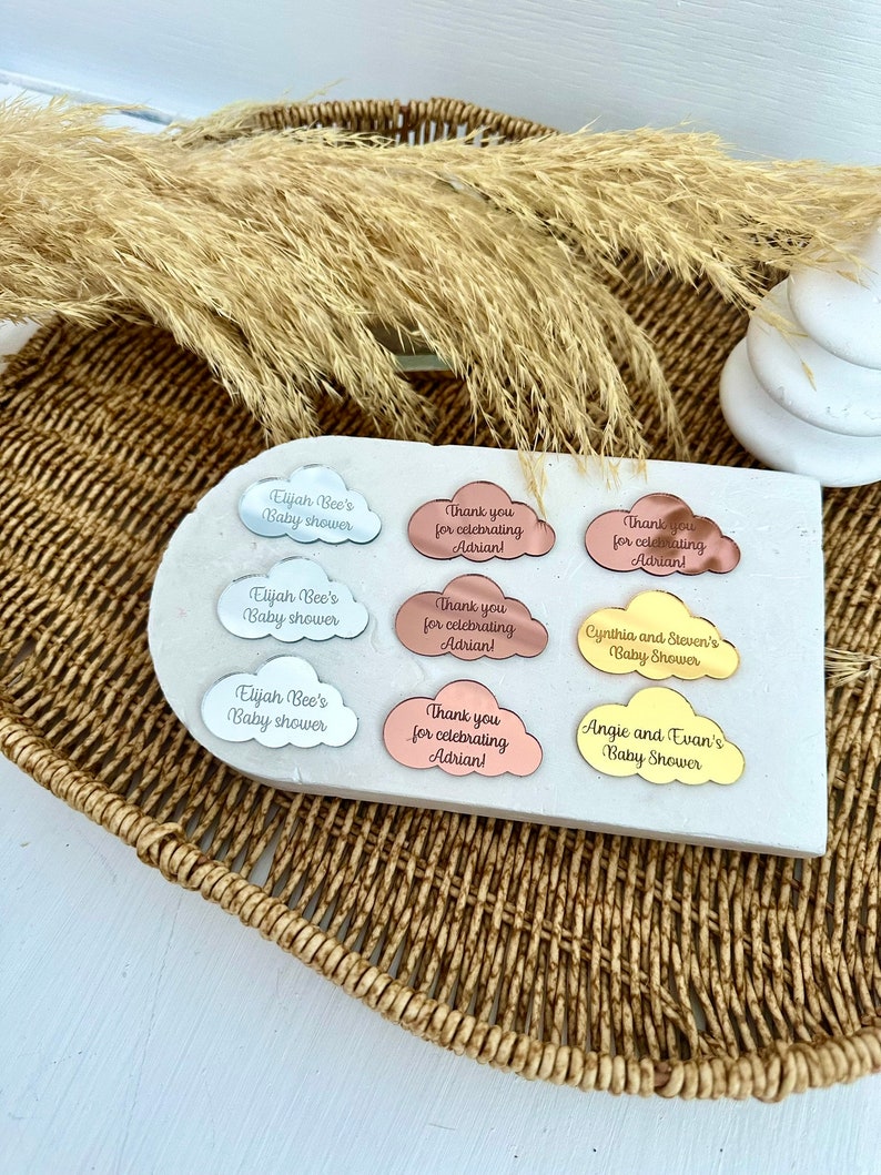 Cloud Acrylic Mirror Tags