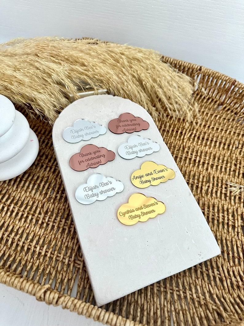 Cloud Acrylic Mirror Tags