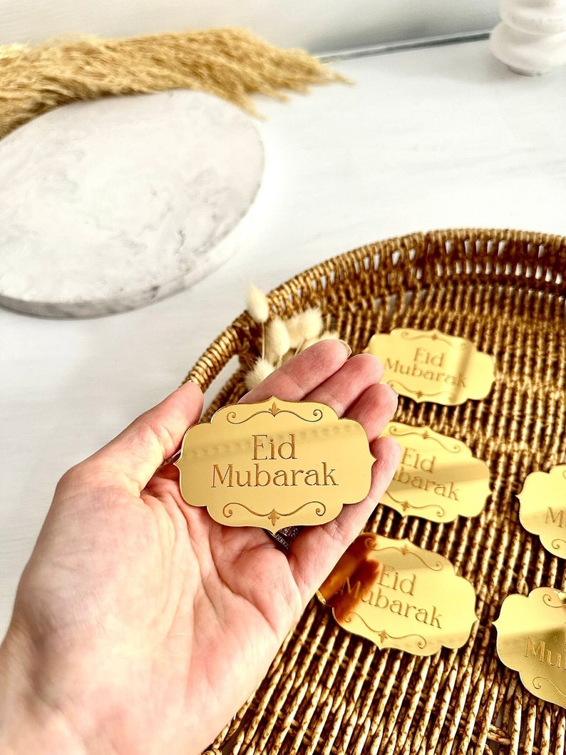Acrylic Eid Mubarak Tags