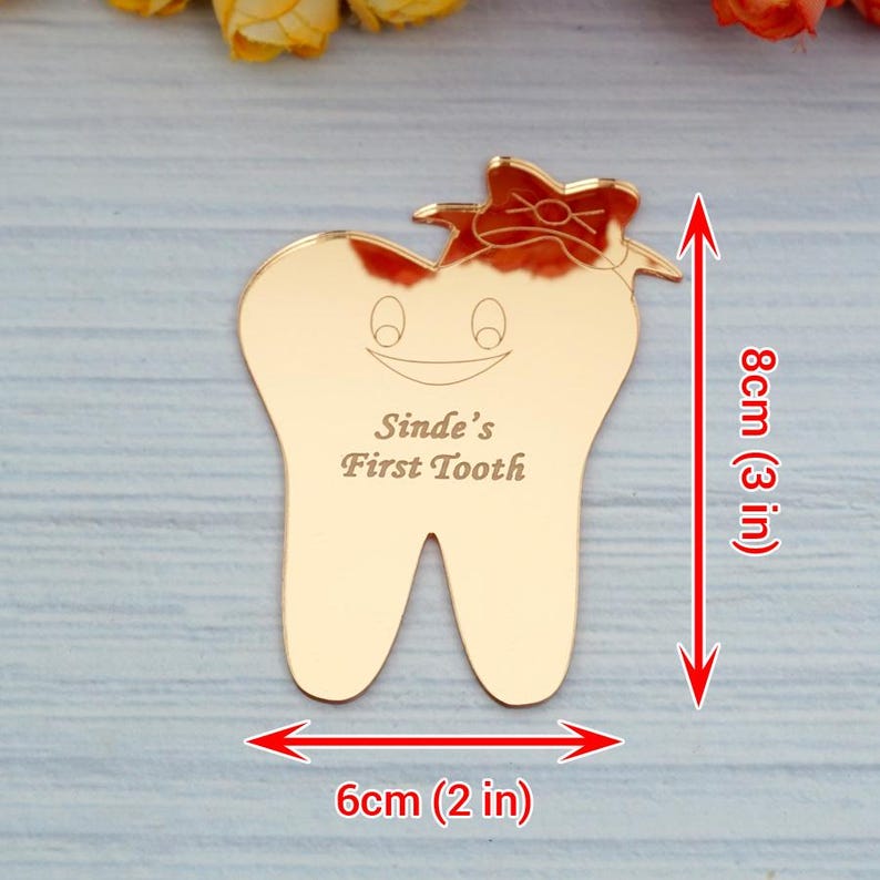 Personalized Acrylic Tooth-Shaped Tags