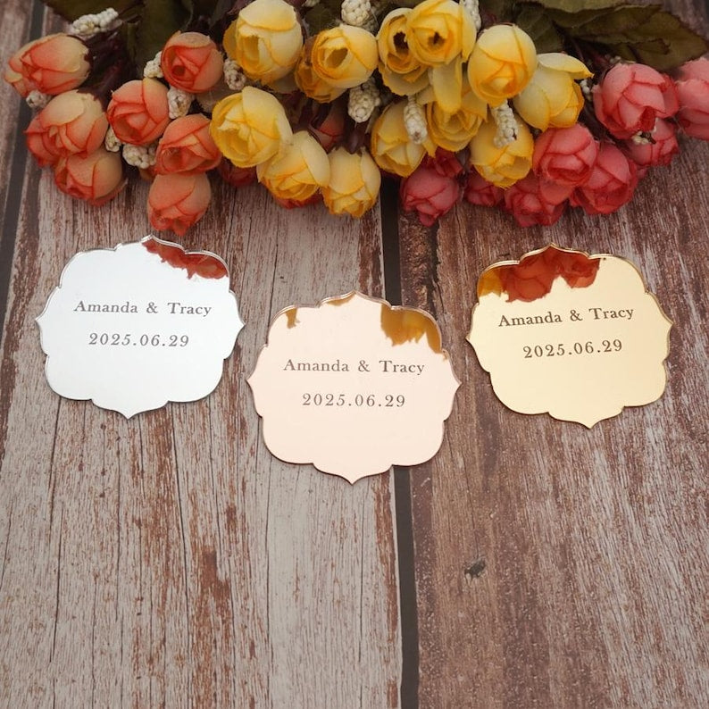 Acrylic Mirror Table Card