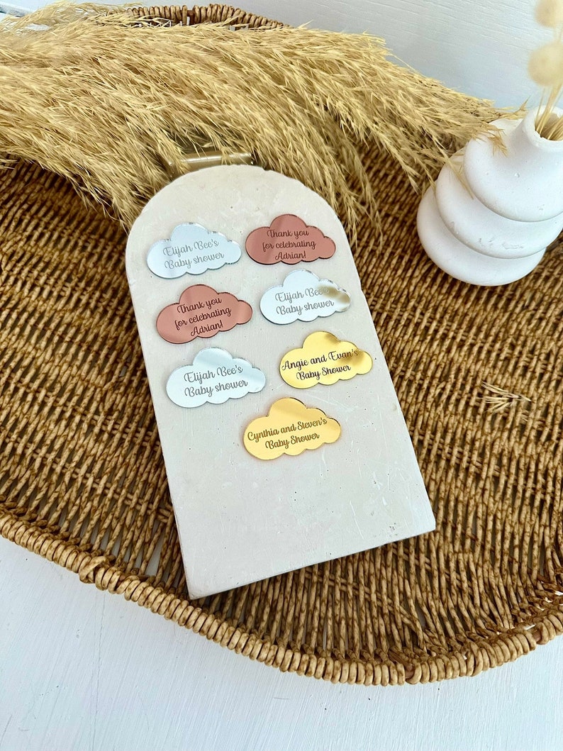 Cloud Acrylic Mirror Tags