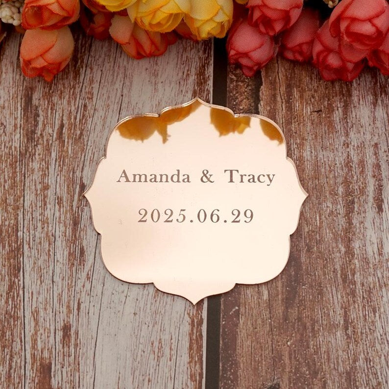 Acrylic Mirror Table Card