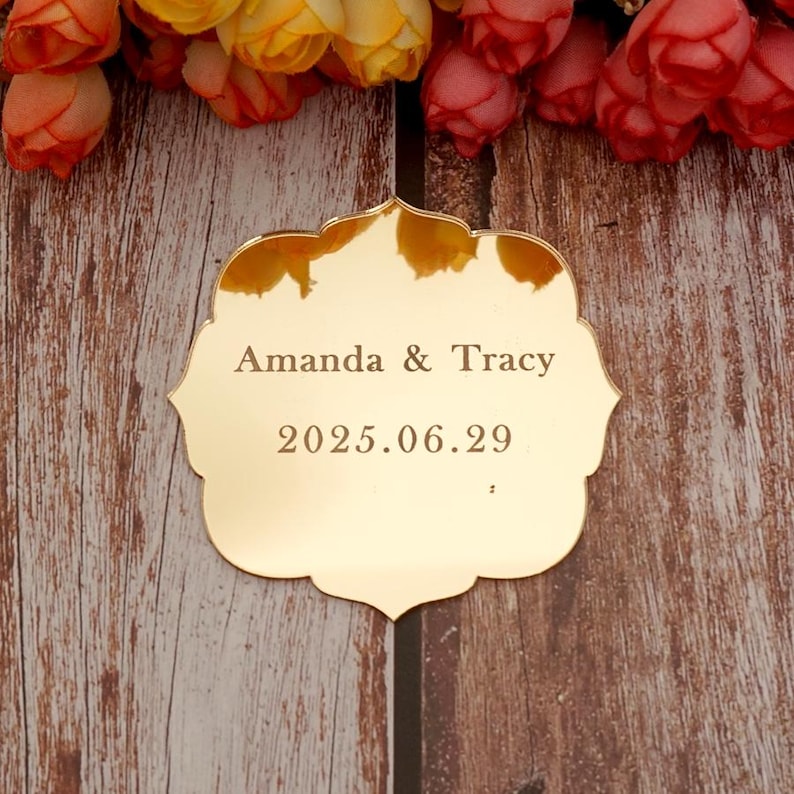 Acrylic Mirror Table Card