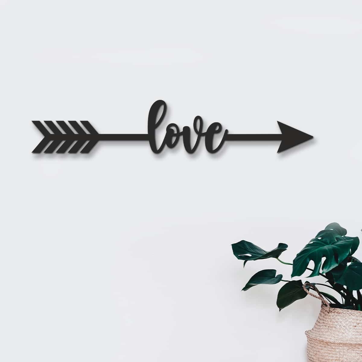 Wooden Arrow Sign | Love