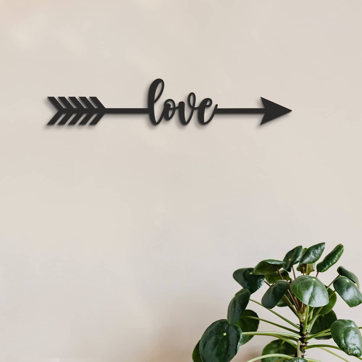 Wooden Arrow Sign | Love