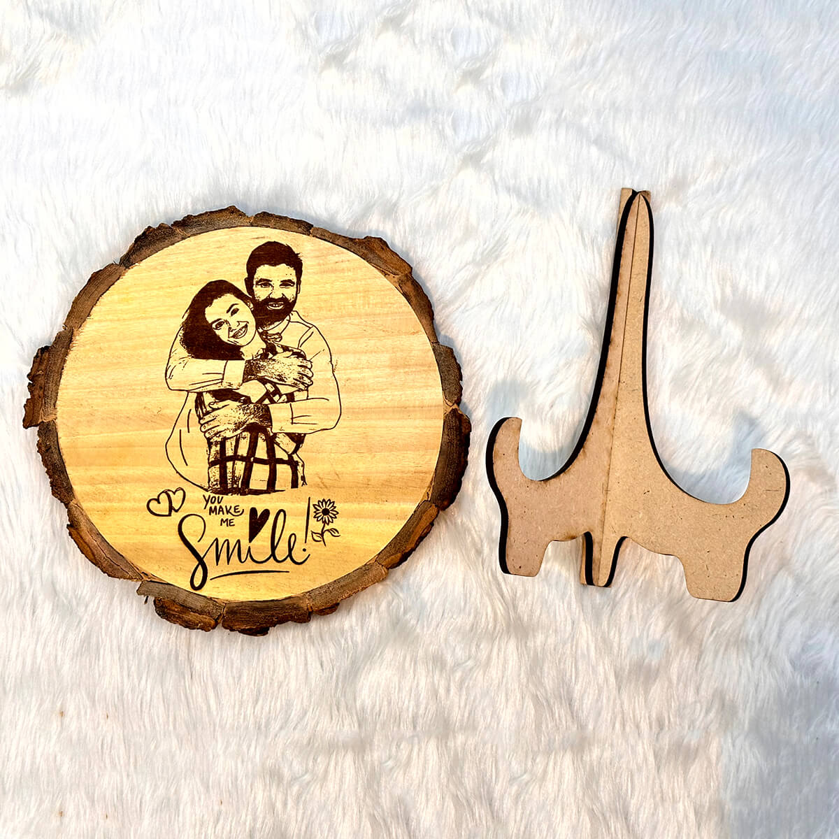 “Save The Date” Slice Wooden Frame