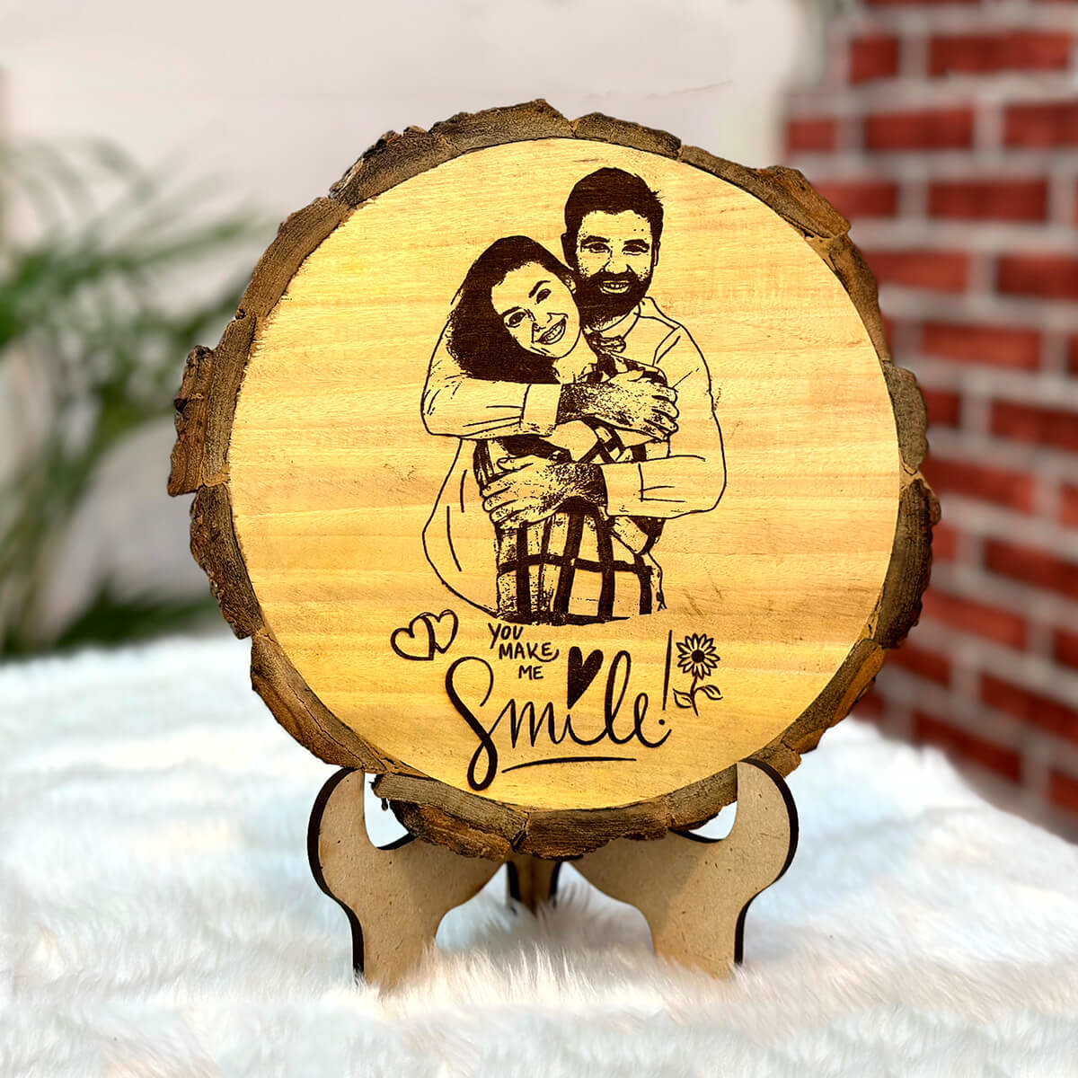 “Save The Date” Slice Wooden Frame