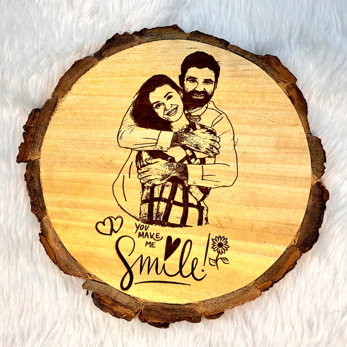 “Save The Date” Slice Wooden Frame