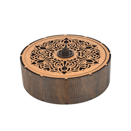 Handmade Wooden Dry Fruit Box – Round
