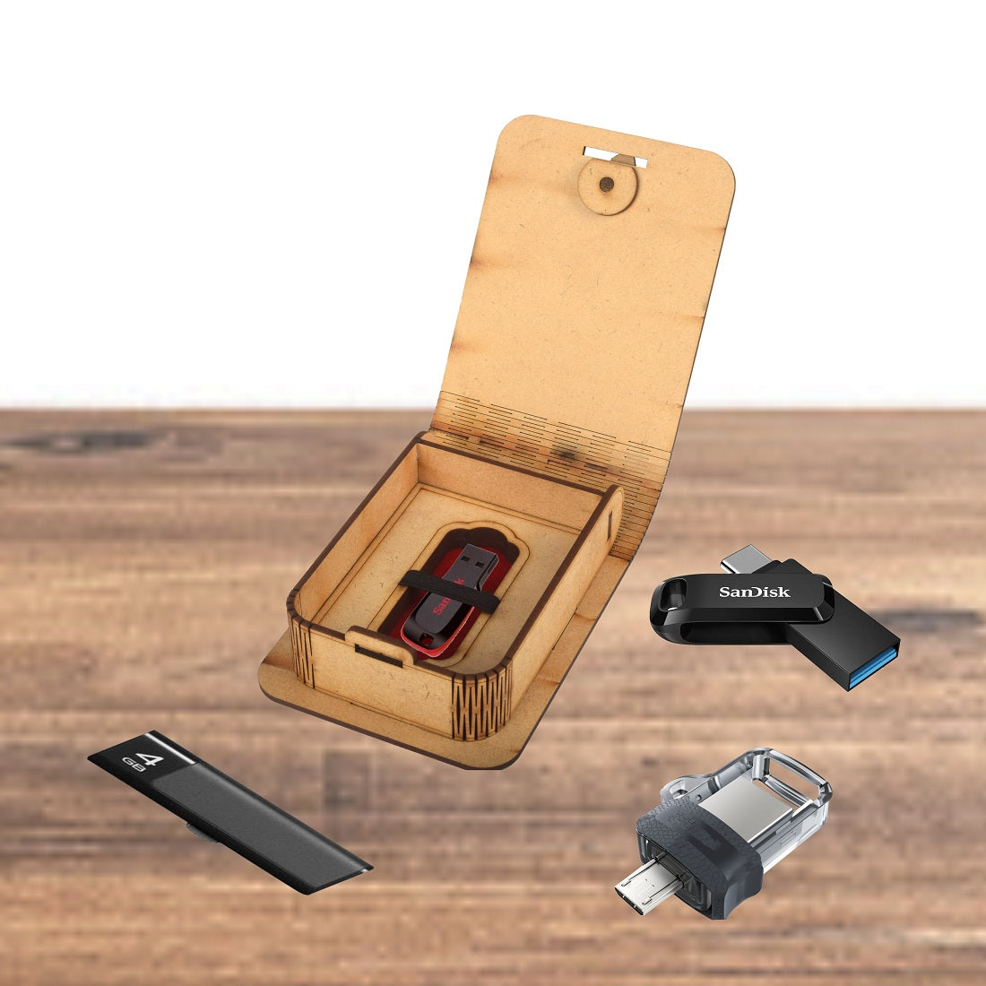 Wooden Pendrive Box