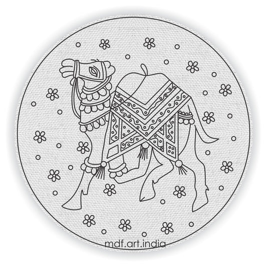 Camel Round DIY Canvas