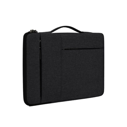 Grey Laptop Briefcase Sleeve with Top Handle & Front Zipper Pocket