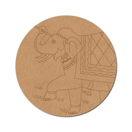 73.Elephant-Pre-Marked-Round-MDF-Design