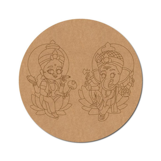 44.Lakshmi-Ji-Ganesha-Pre-Marked-Round-MDF-Design