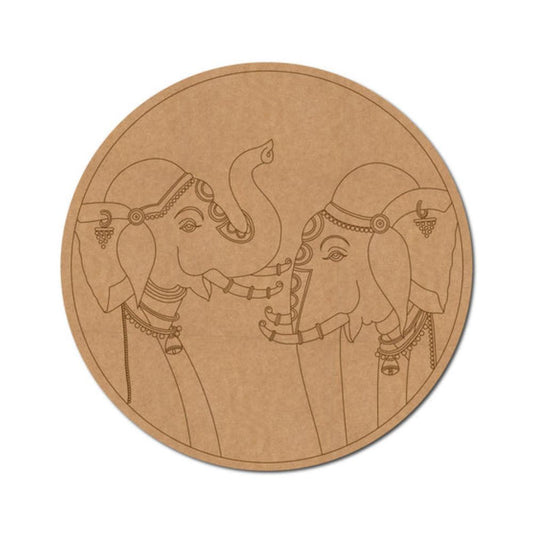 75.Elephant-Pre-Marked-Round-MDF-Design