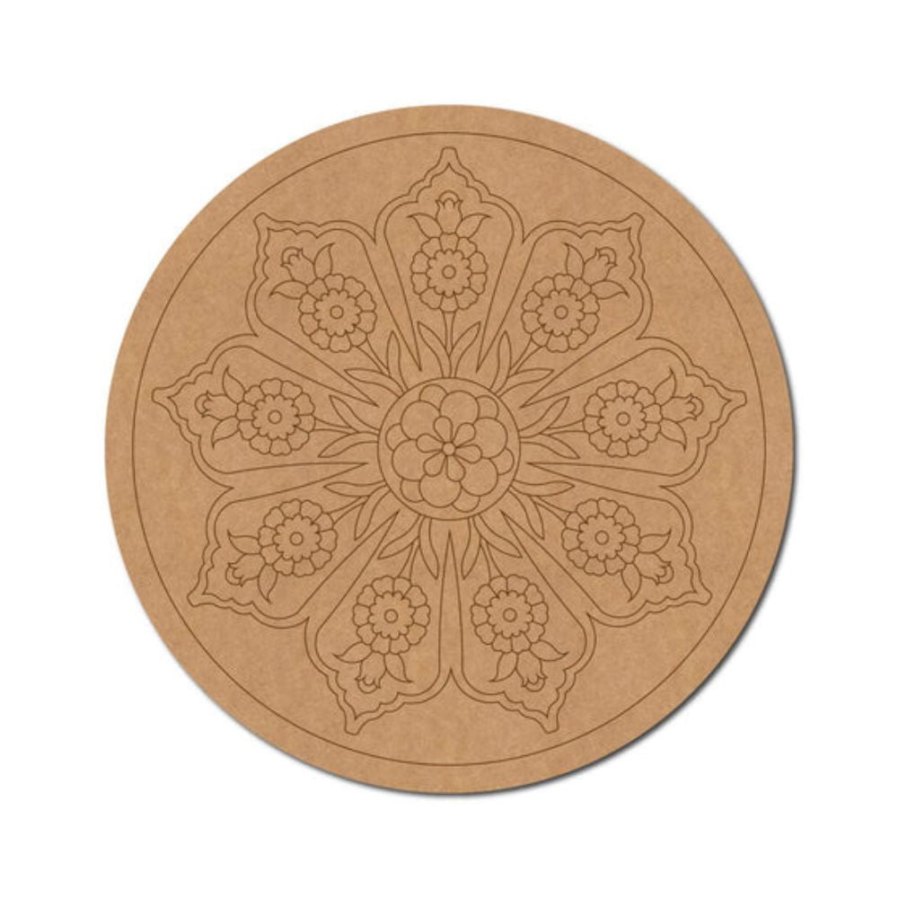62.Flower-Mandala-Pre-Marked-Round-MDF-Design