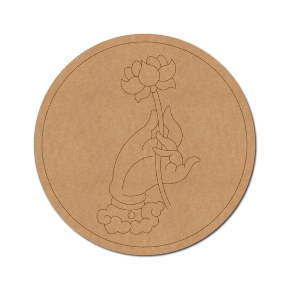 49.Hand-Lotus-Pre-Marked-Round-MDF-Design
