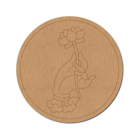 49.Hand-Lotus-Pre-Marked-Round-MDF-Design