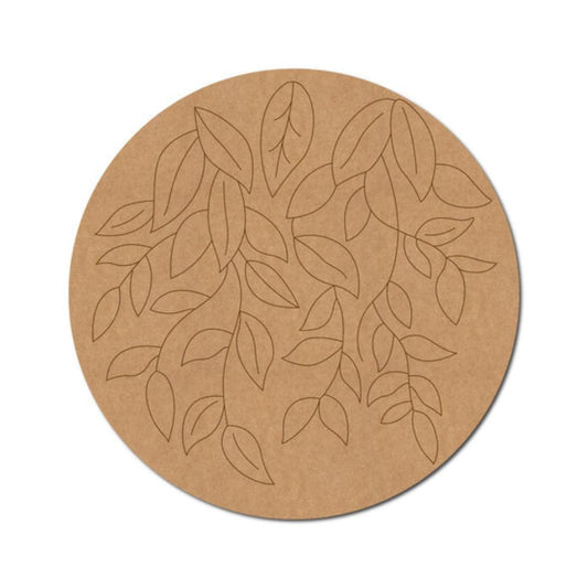 39.Leaves-Pre-Marked-Round-MDF-Design