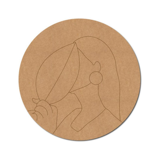 53.Girl-With-Leaves-Pre-Marked-Round-MDF-Design
