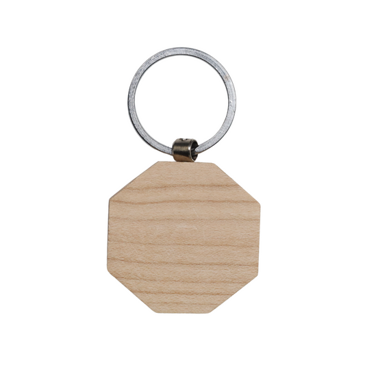 Hexagon Shape Wooden MDF Keychain Bases - set of 3 pcs