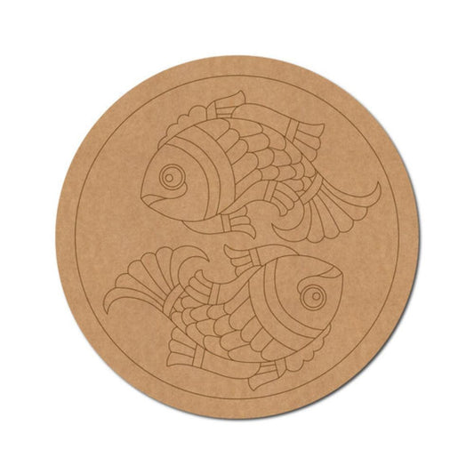 31.Madhubani-Fish-Pre-Marked-Round-MDF-Design