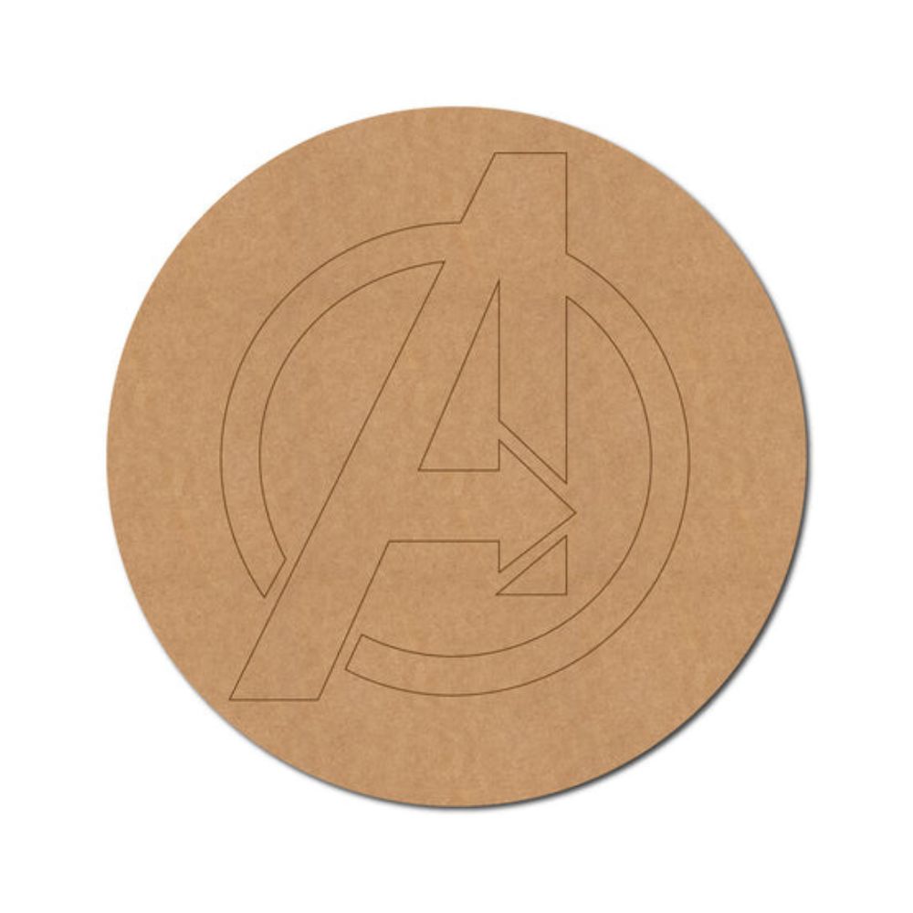 94.Avengers-Marvel-Logo-Pre-Marked-Round-MDF-Design