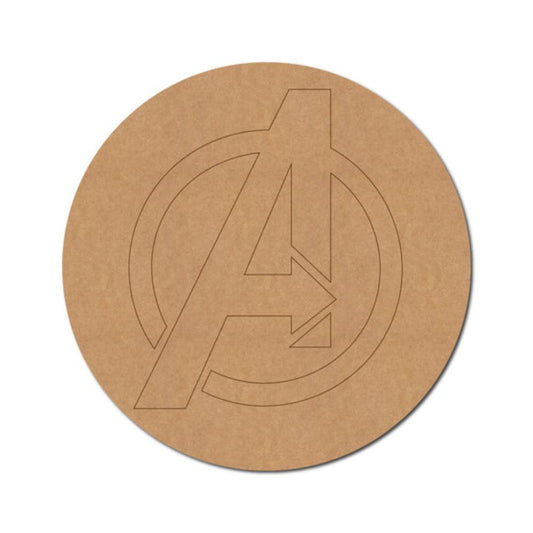 94.Avengers-Marvel-Logo-Pre-Marked-Round-MDF-Design
