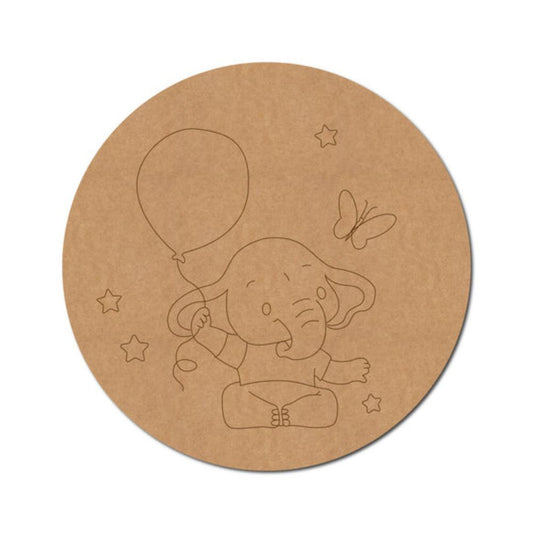 74.Elephant-with-Balloons-Pre-Marked-Round-MDF-Design