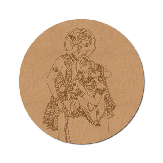 15.Madhubani-Radha-Krishna-Pre-Marked-Round-MDF-Design