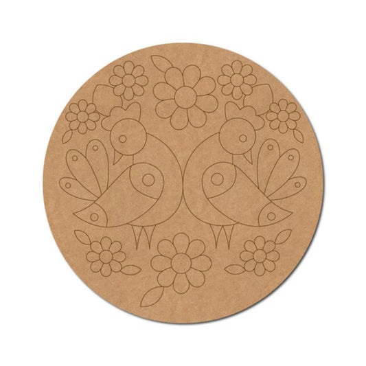 27.Madhubani-Peacock-Pre-Marked-Round-MDF-Design