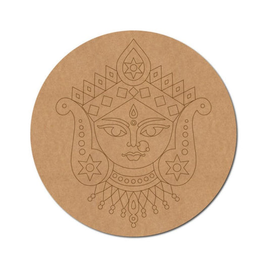 80.Durga-Maa-Pre-Marked-Round-MDF-Design