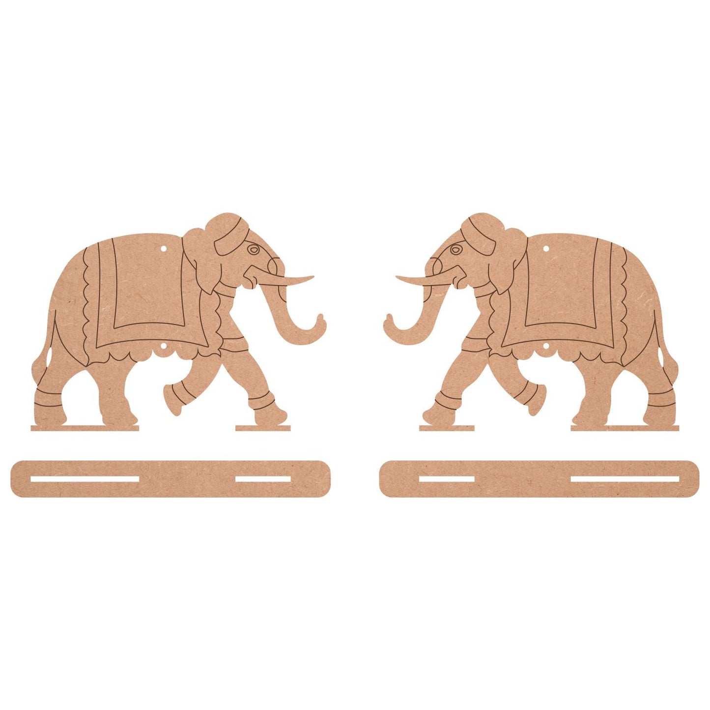 Pichwai Elephant With Stand Cutout