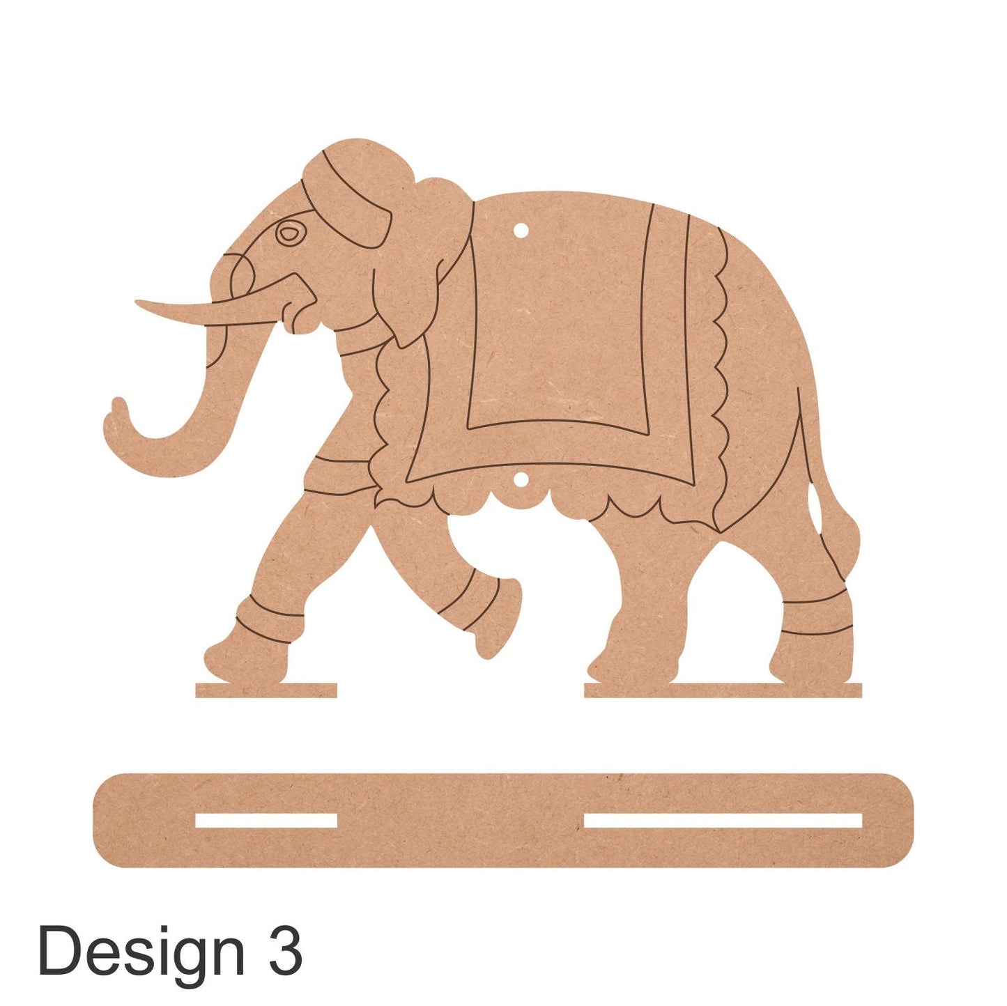 Pichwai Elephant With Stand Cutout