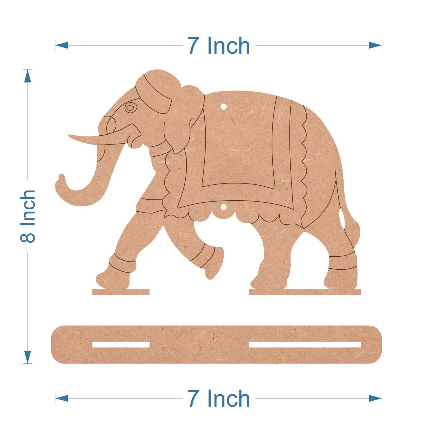 Pichwai Elephant With Stand Cutout