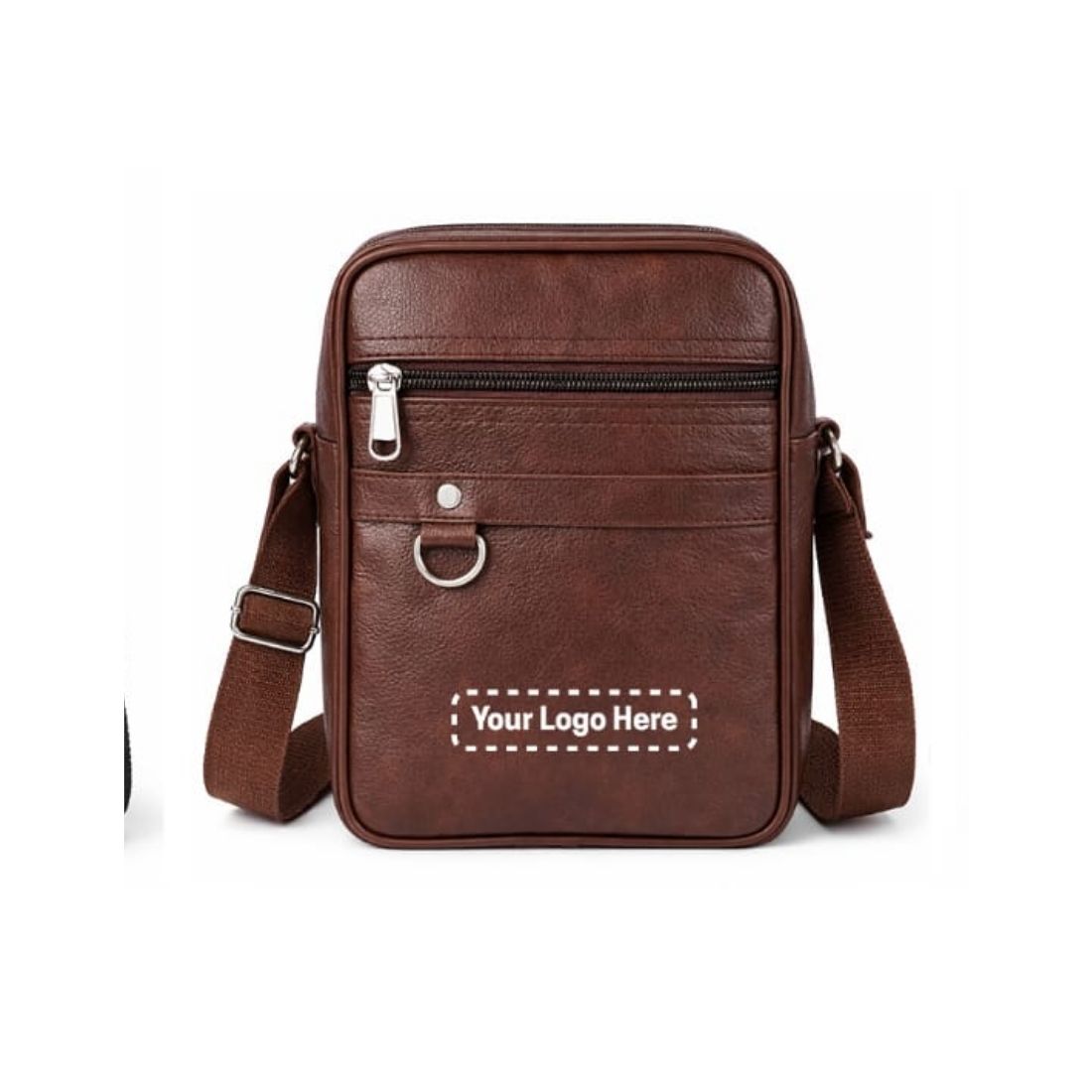 Premium Black Leather Messenger Sling Bag