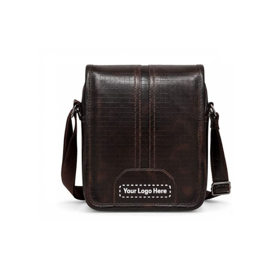 Premium Dark Brown Leather Messenger Bag