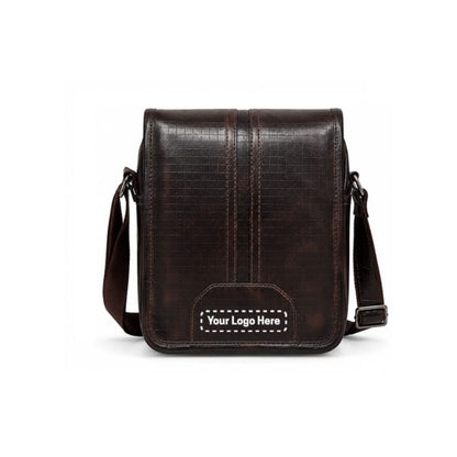 Premium Dark Brown Leather Messenger Bag
