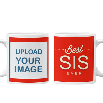 Personalized sister ceramic mug custom coffee cup