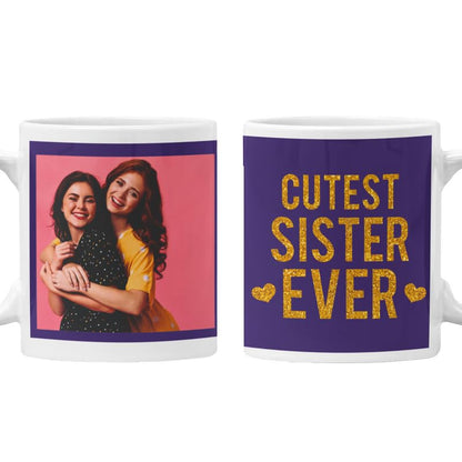 Personalized Ceramic Printed Coffee Mug for Sister
