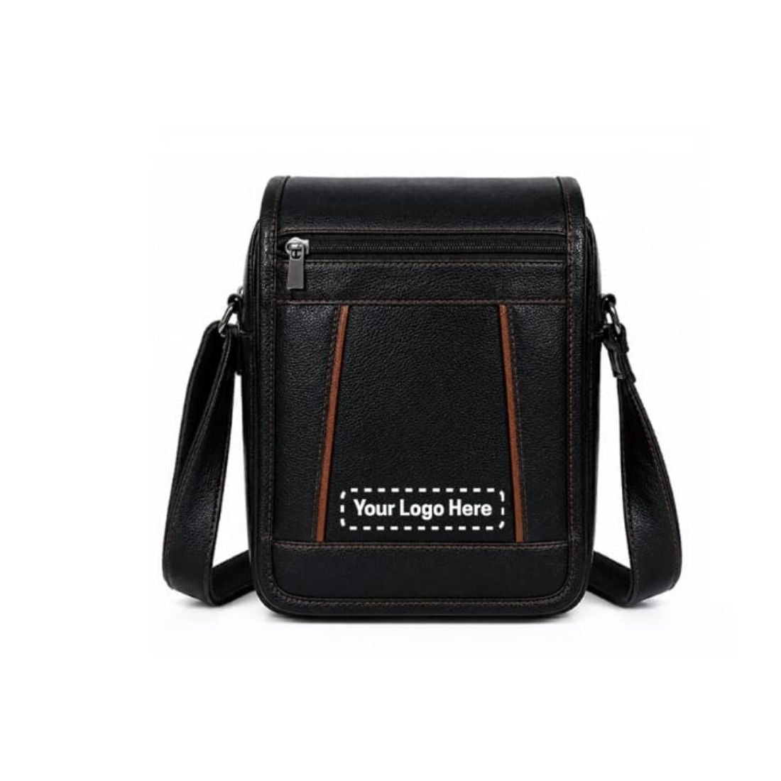 Premium Brown Leather Messenger Sling Bag