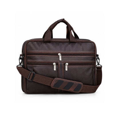 Premium Black Laptop Briefcase Bag with Multiple Compartments