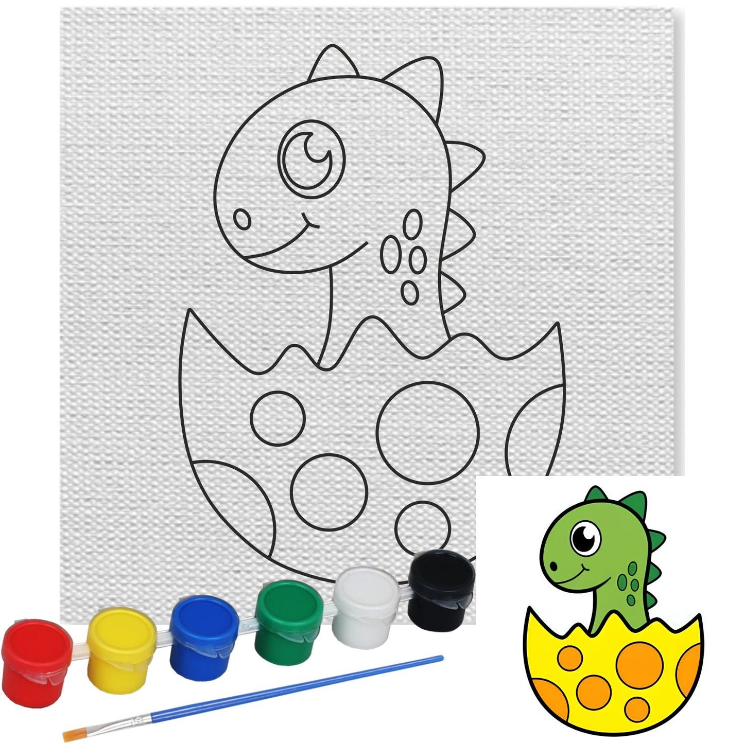 Baby Dinosaur Canvas Kit