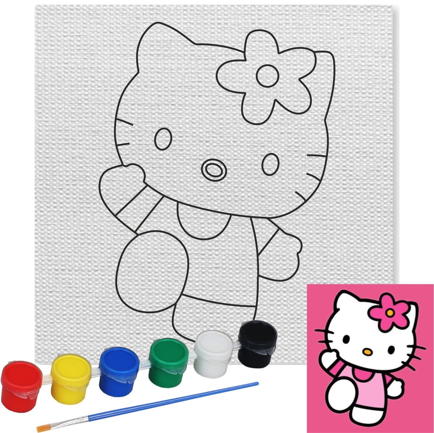 Cute Cat Canvas Kit