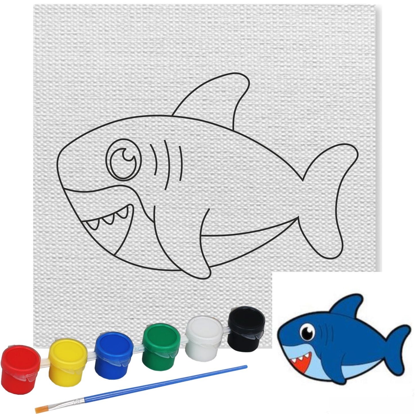 Shark Fish Canvas Kit