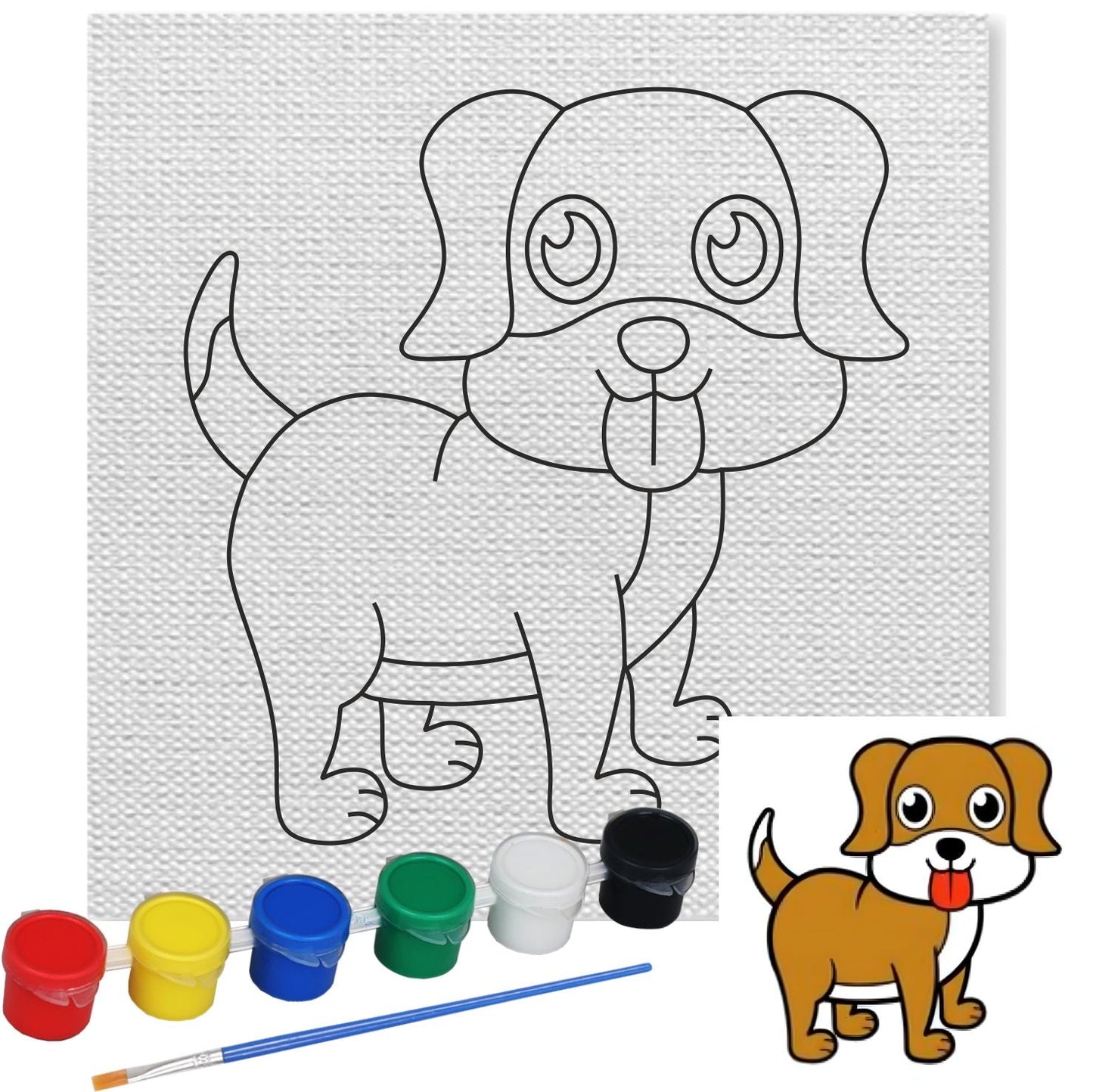 Cute Puppy Canvas Kit